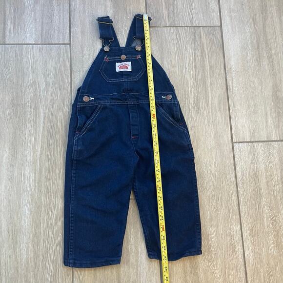 Vintage Round House USA Denim Overalls Kids 2T Blue Jeans Toddler Workwear 90s - Picture 4 of 8